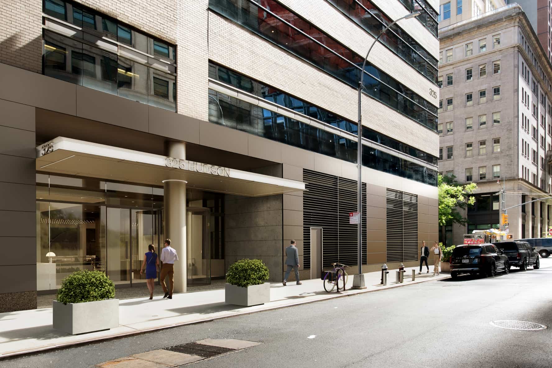 Striking new entrance on Vandam Street